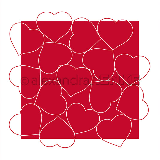 Design paper 'Heart pattern on premium red'