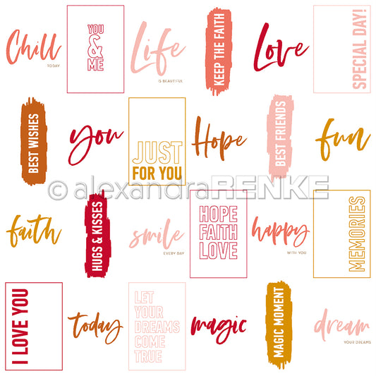 Design paper 'Card sheet hope faith love'