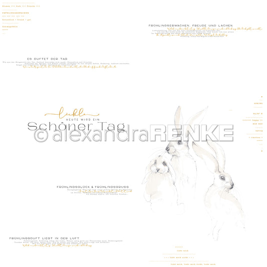 Design paper 'rabbit friends Schöner Tag'