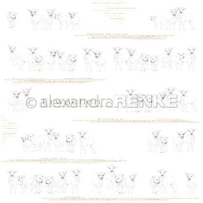 Design paper 'Lamb rows Erwachen'