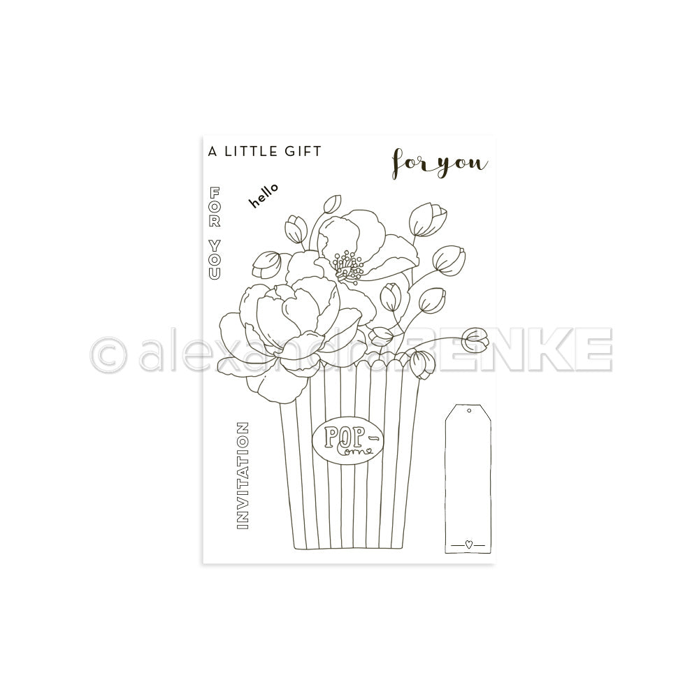 Clear Stamp 'Popcorn made of flowers'