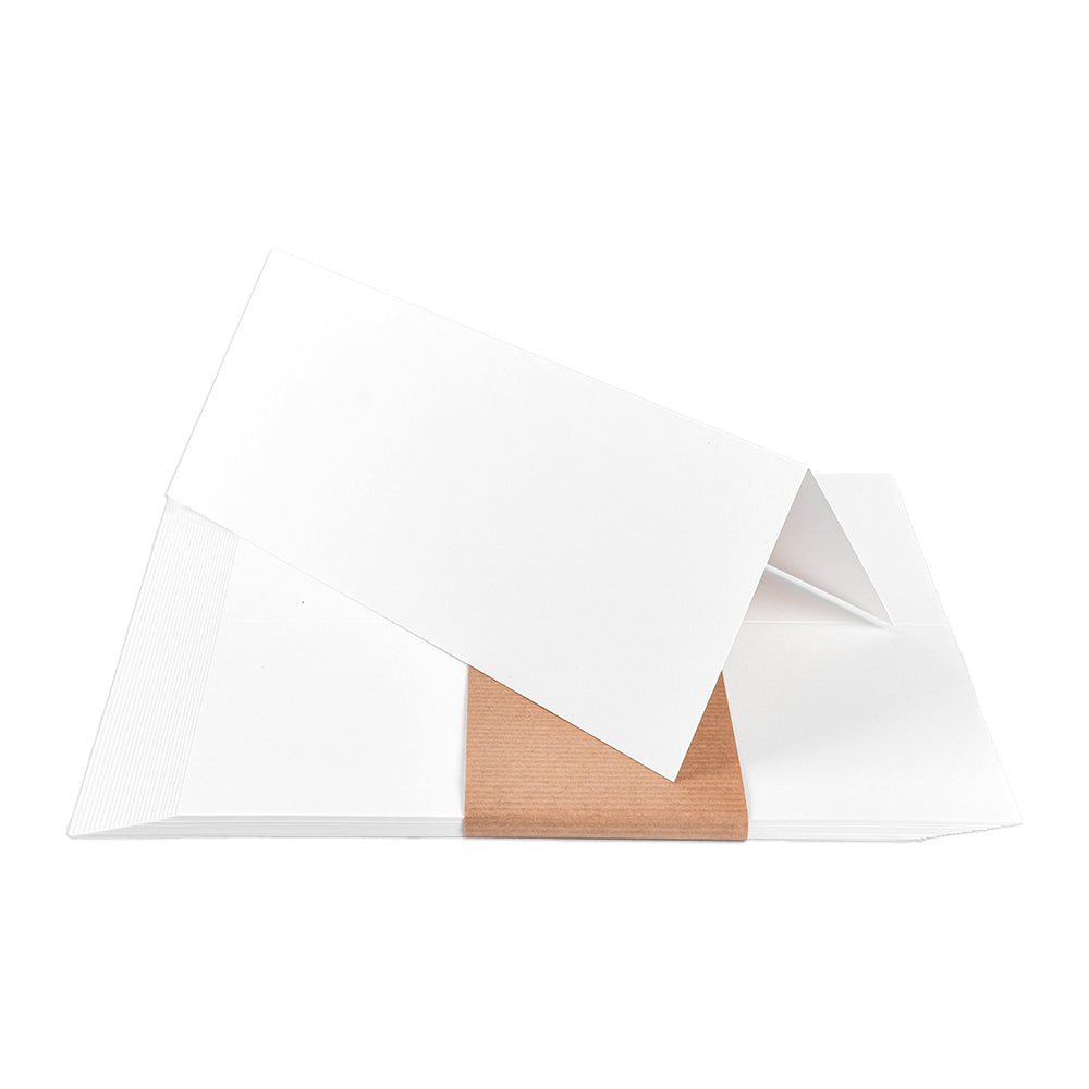 25er Paket Hauskollektion 'Grundkarte cremeweiß - Slim line'