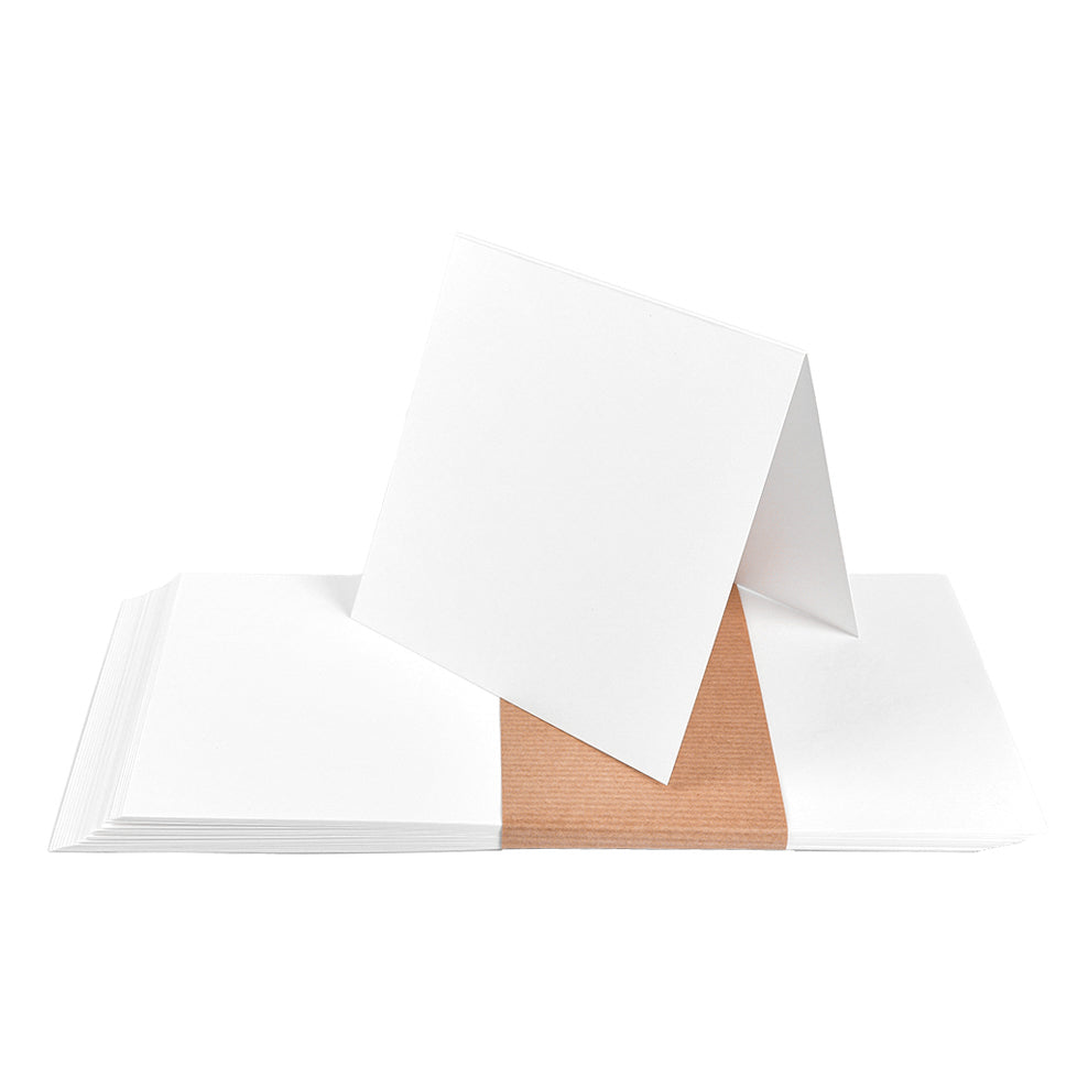 25er Paket Hauskollektion 'Grundkarte cremeweiß - groß Quadrat'