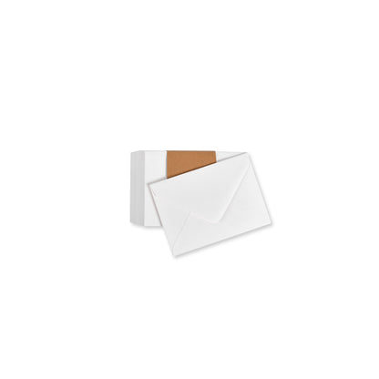 25er Paket Hauskollektion 'Umschlag cremeweiß - mini hochkant'