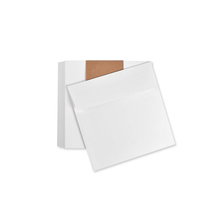 25er Paket Hauskollektion 'Umschlag cremeweiß - groß Quadrat'