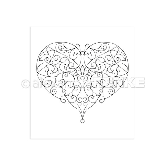 Clear Stamp 'delicate curved heart'