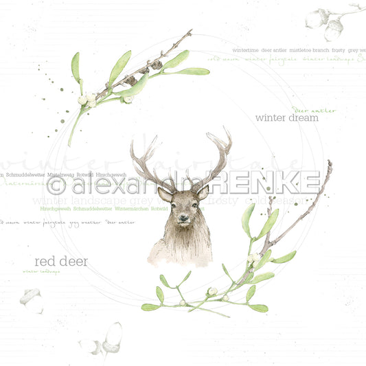 Design paper 'watercolor deer international'