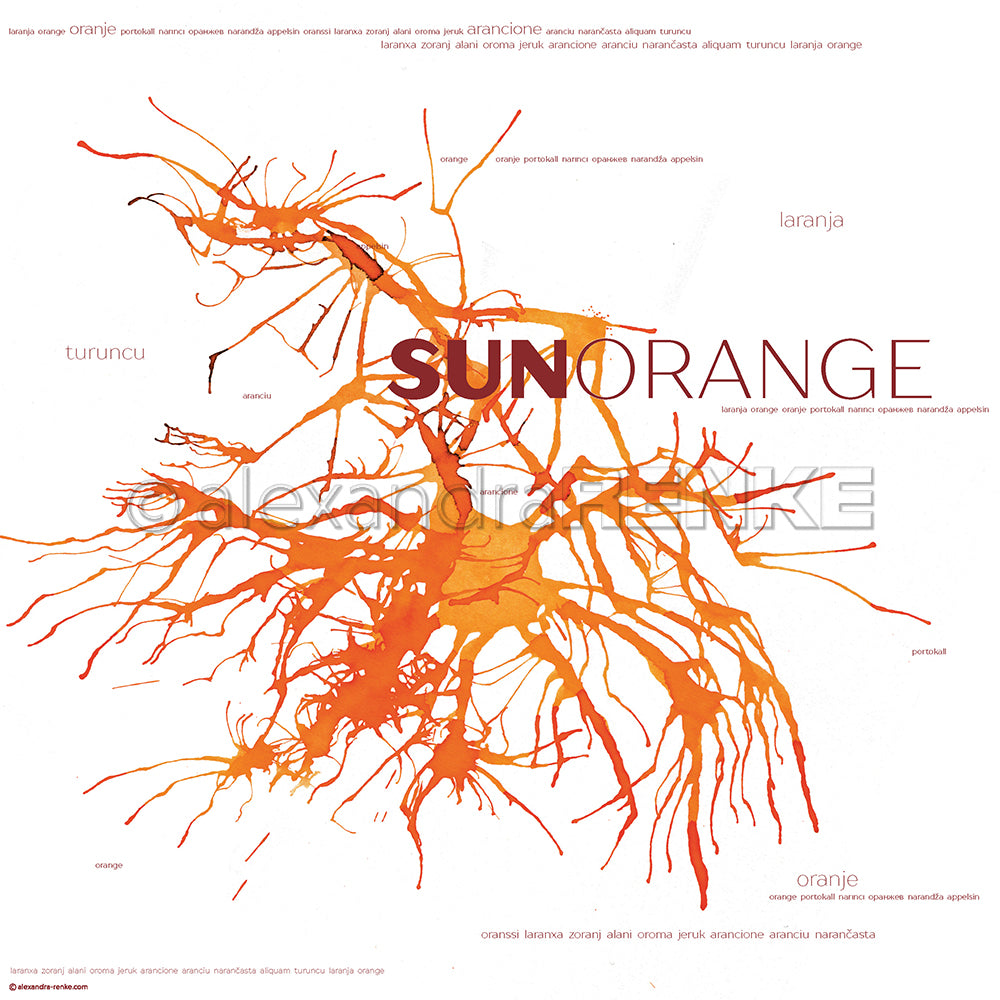 Designpapier 'SunOrange'