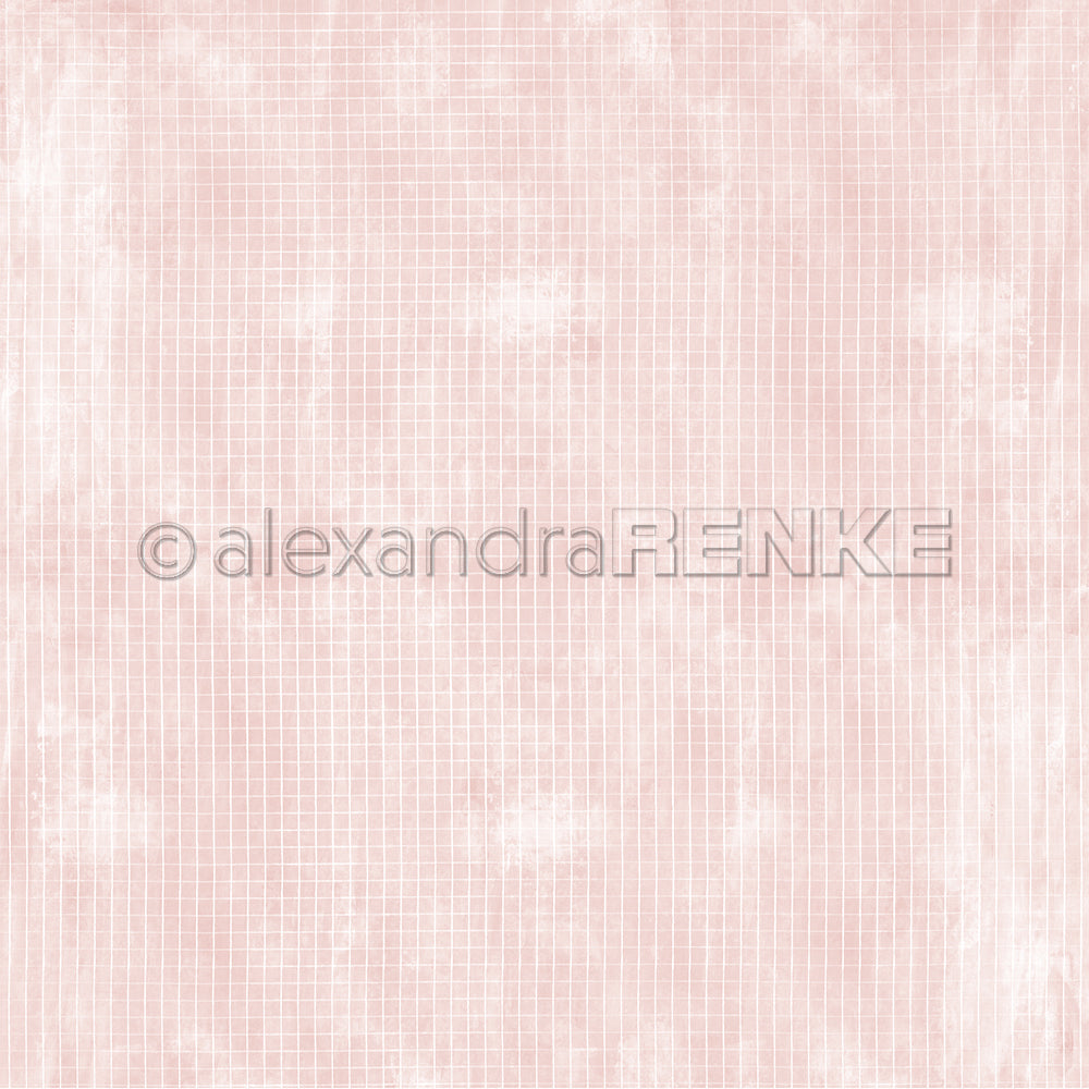 Design paper 'White chequered on rose'