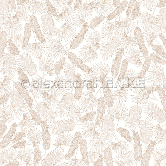 Design paper 'Palm frond gold'