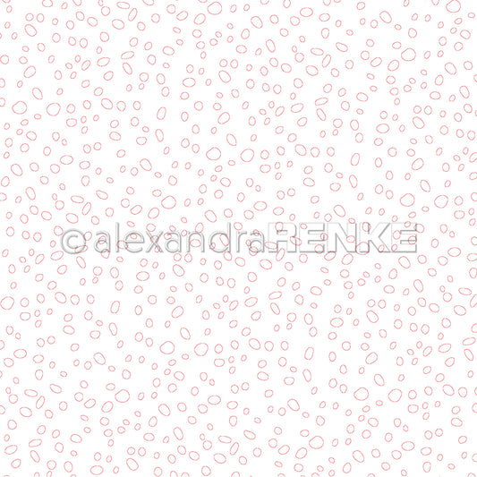 Design paper 'Pattern organic circles pink outline'