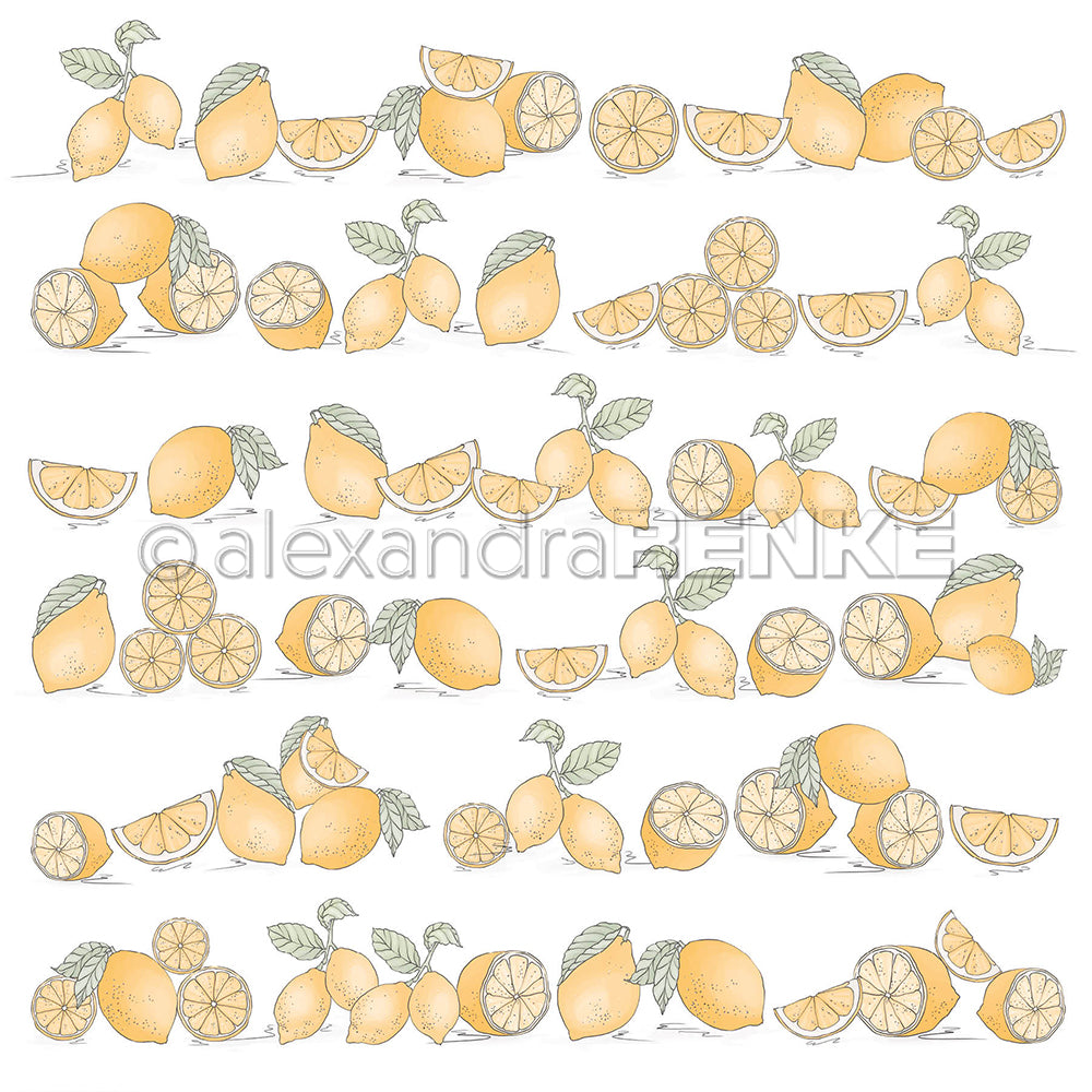 Design Paper 'Lemons in rows large'