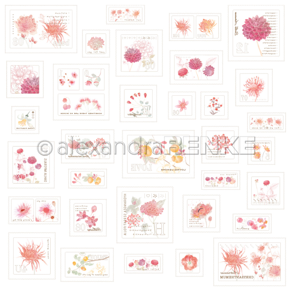 Design paper 'Herbarium stamps'