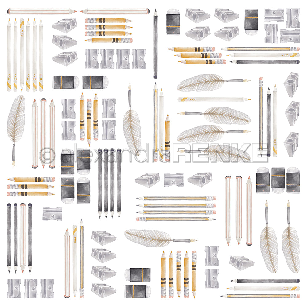 Design paper 'Pens and Nibs'