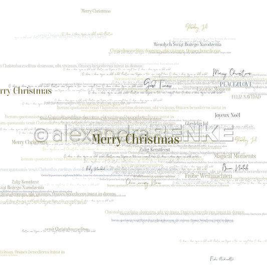 Design paper 'Christmastypo Merry Christmas'