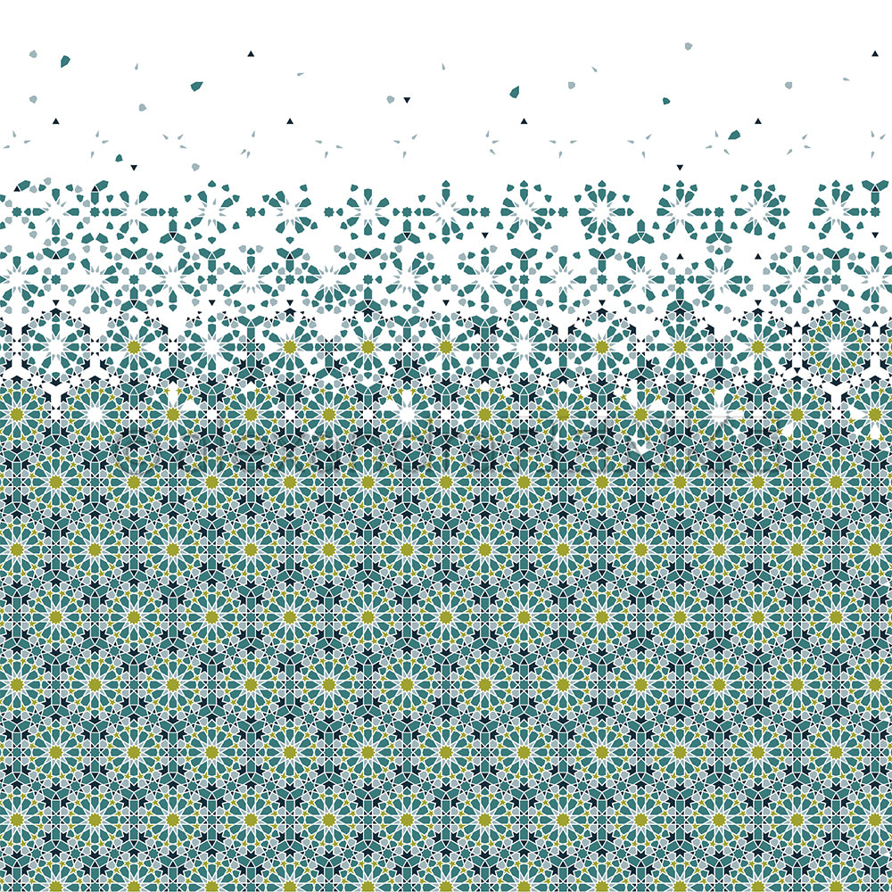 Designpapier 'Geometrie-Muster 1 grün unten'