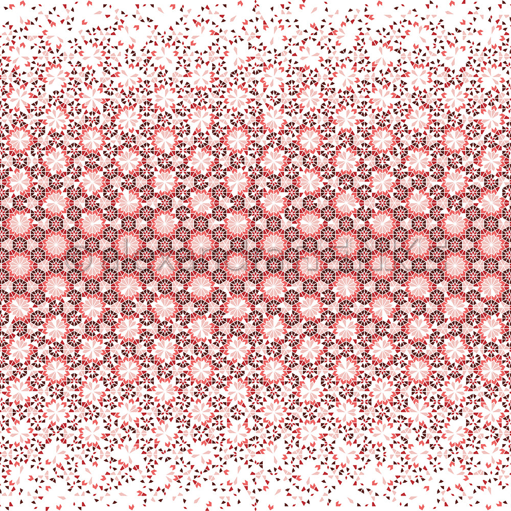 Designpapier 'Geometrie-Muster 2 rot mittig'