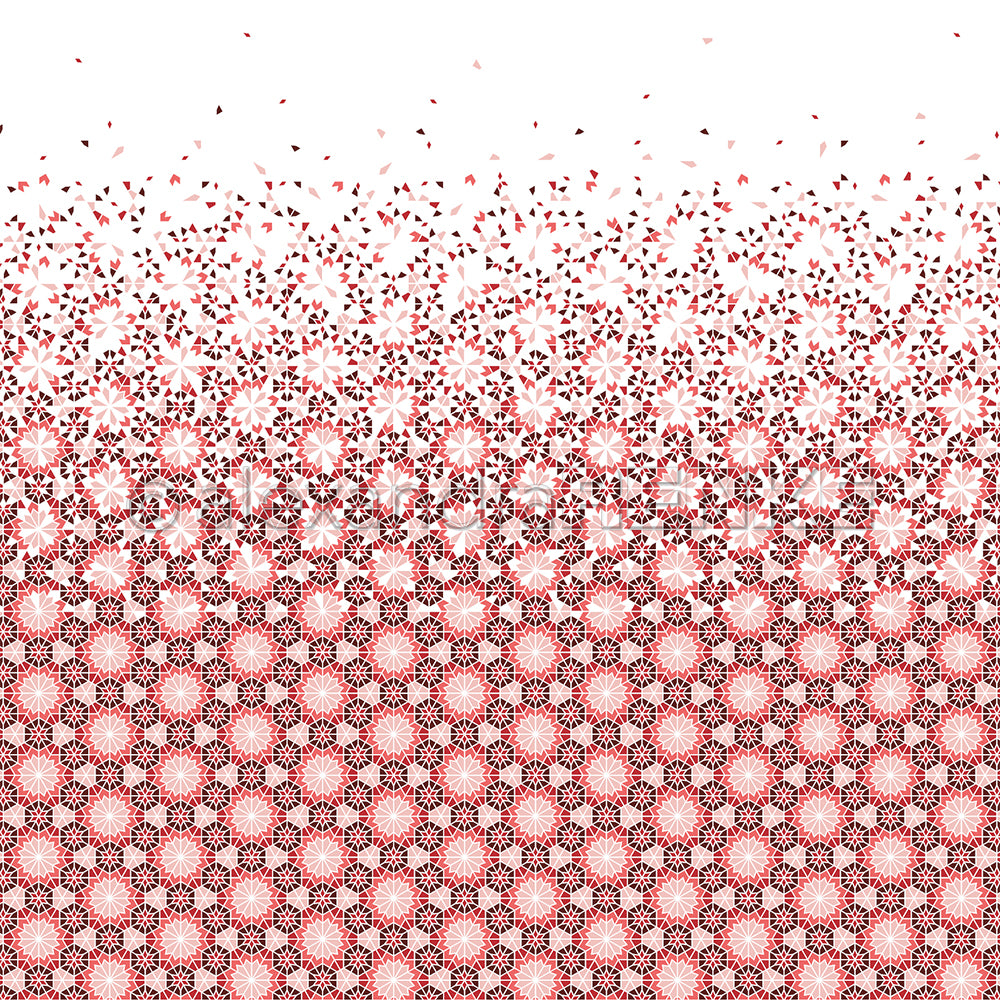 Designpapier 'Geometrie-Muster 2 rot unten'