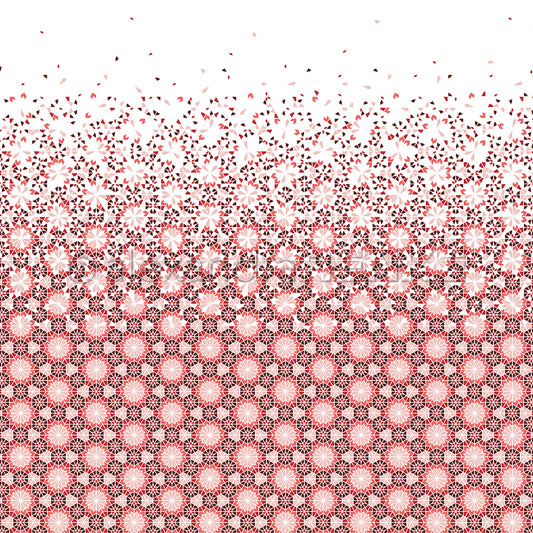 Designpapier 'Geometrie-Muster 2 rot unten'