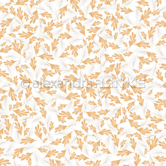 Design paper 'Small watercolor flowers indian yellow'