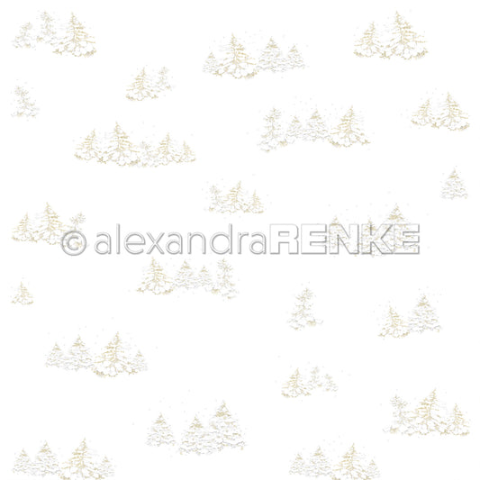 Design paper 'Winter Firs in Snow Small'