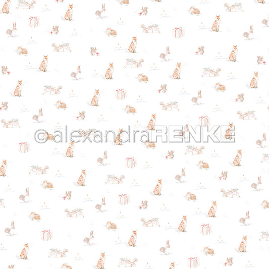 Design paper 'Foxes, Squirrels and Gifts'