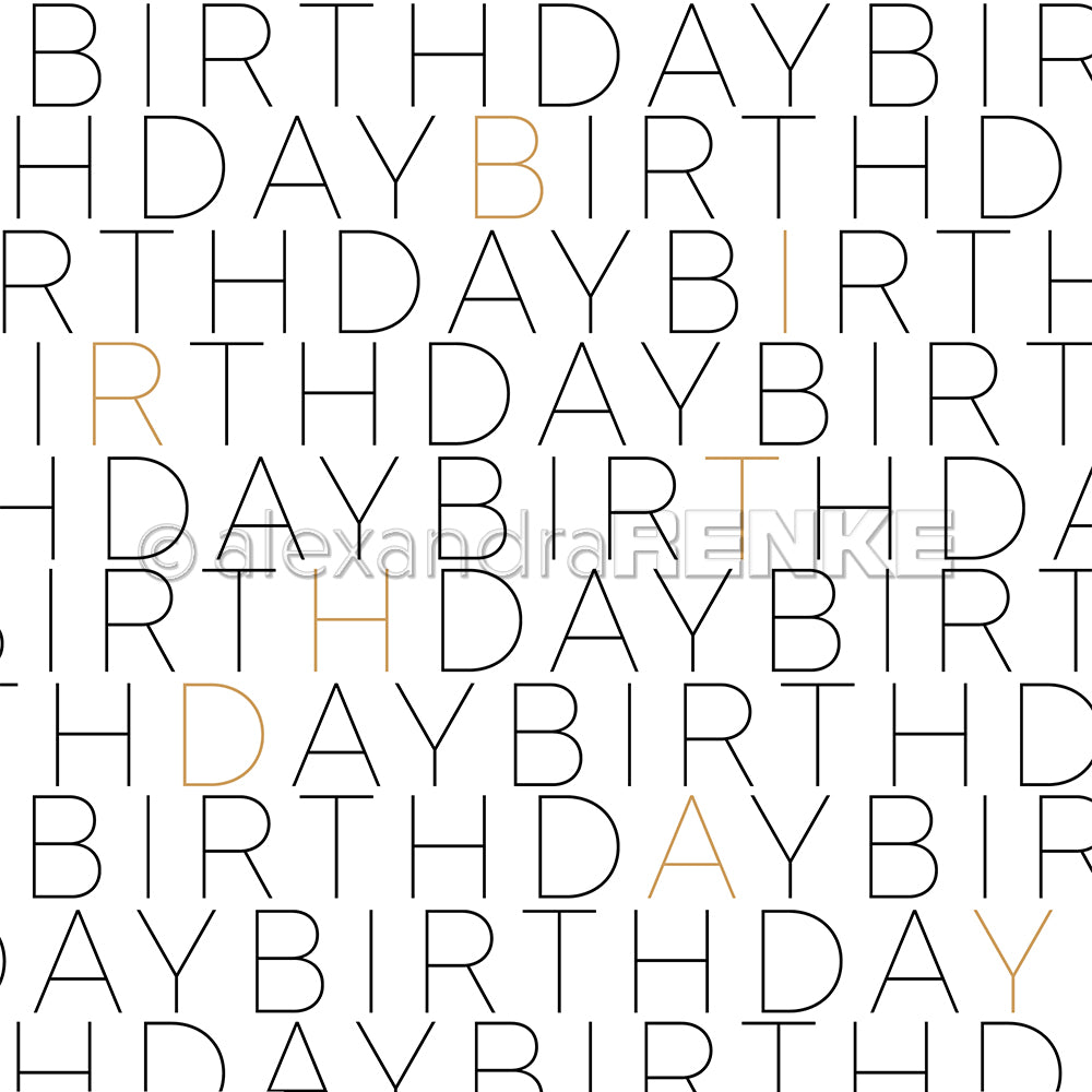 Design paper 'Birthday typography big'