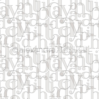 Design paper 'Birthday typographic chaos'