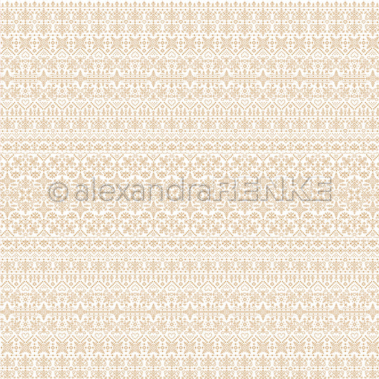 Design paper 'Embroidery pattern Gold Beige'
