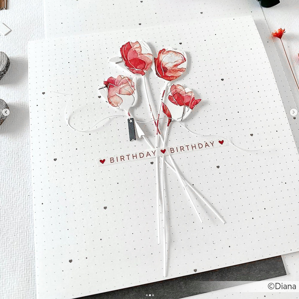 Design paper 'TypoArt with Hearts'
