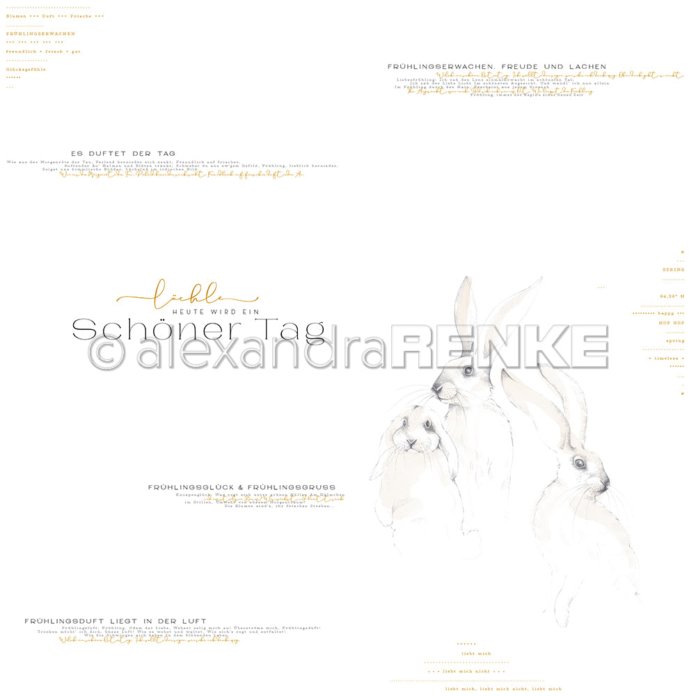 Design paper 'rabbit friends Schöner Tag'