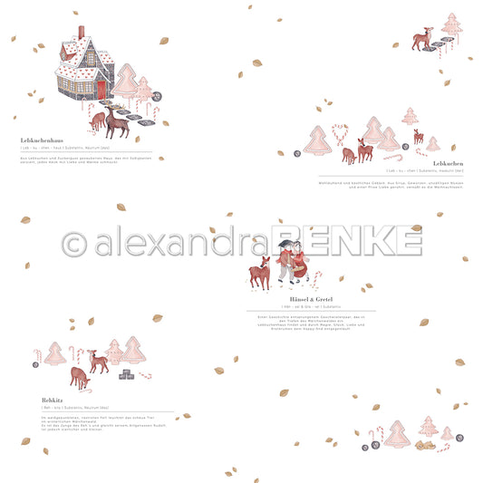 Design paper 'Gingerbread in the land of words'