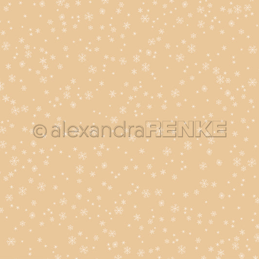 Design paper 'Fine snowflakes flurry on favorite beige'