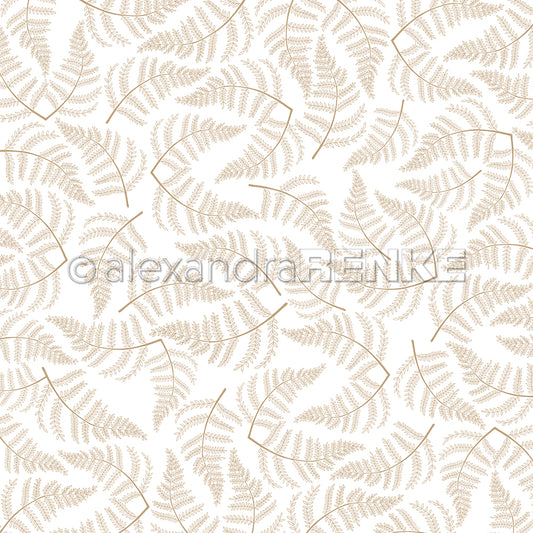 Design paper 'Fern variety dark beige'