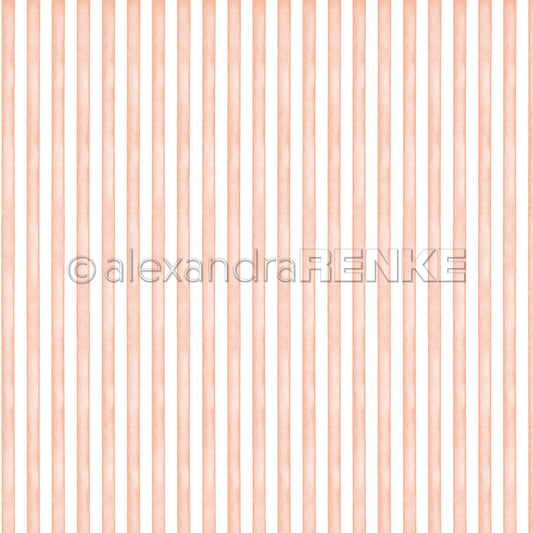 Design paper 'Watercolor stripes fox'