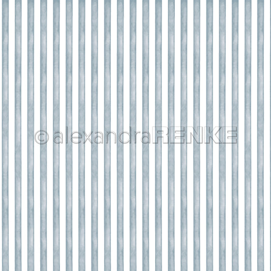 Design paper 'Watercolor stripes seal dark'