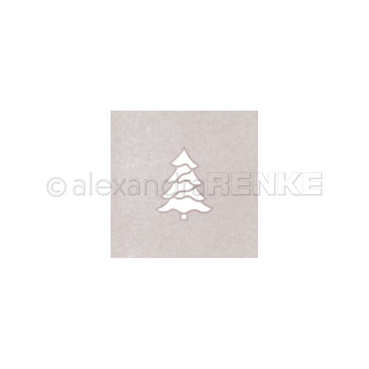 Die 'Fir tree with outline - negative'
