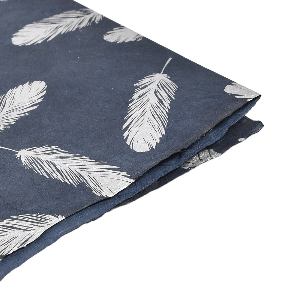 Nepal paper 'Feathers dark blue'