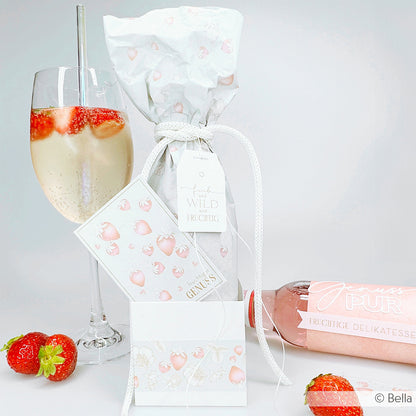 Silk paper 'Flurry strawberries'