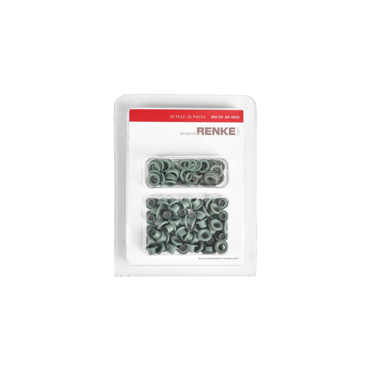 Eyelets with washers '8mm / 4,7mm'  Night green