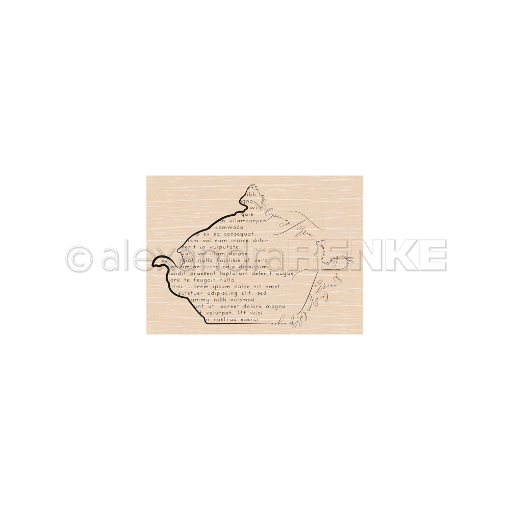 Wooden stamp 'Terrine typographical'