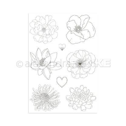 Clear Stamp 'Six flowers'