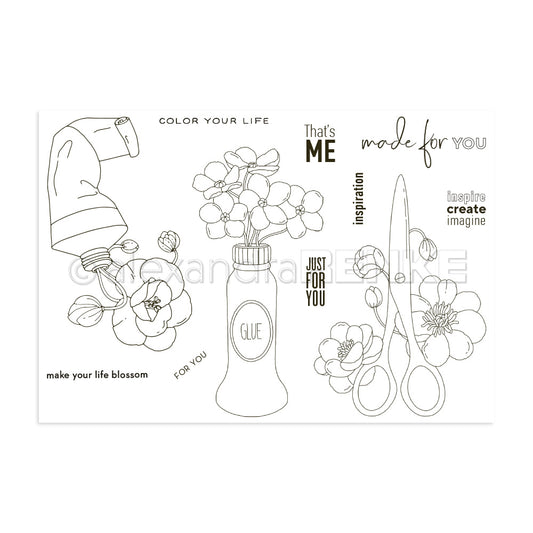 Clear Stamp 'DIY with flowers'