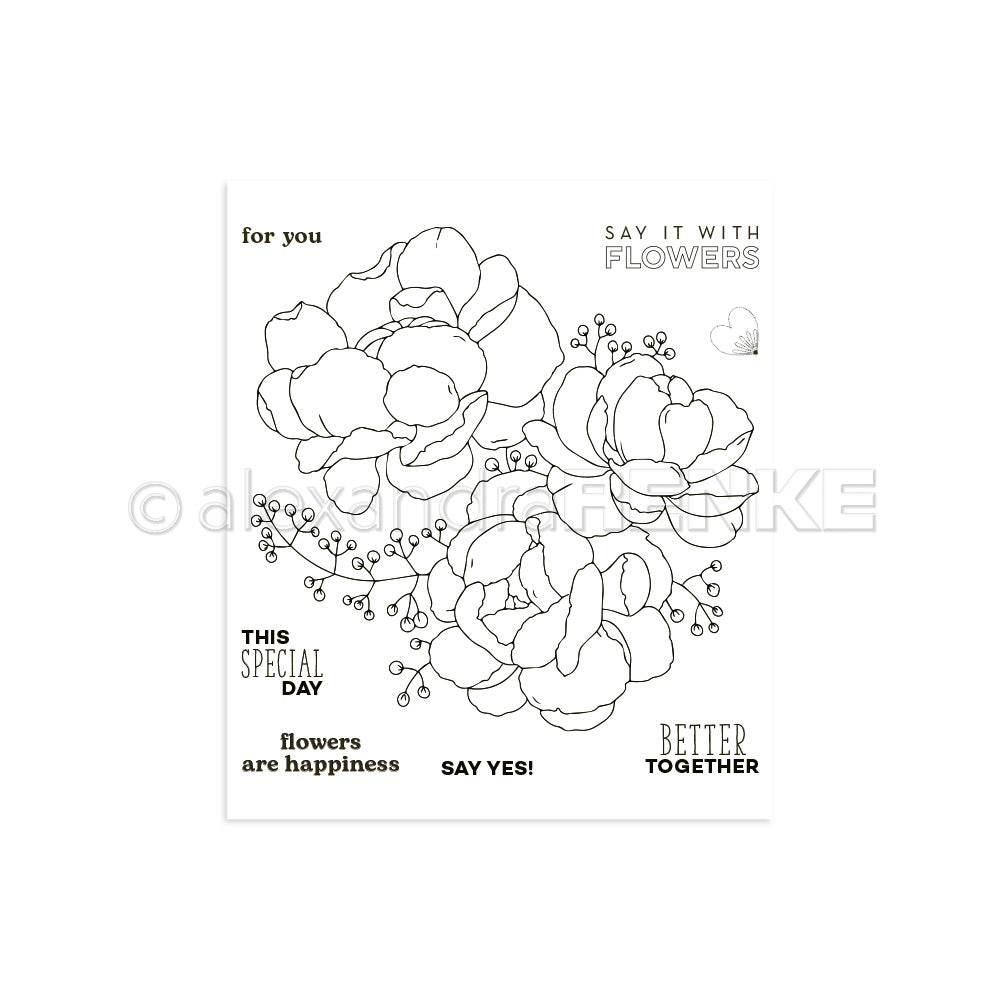 Clear Stamp 'Big flowers'
