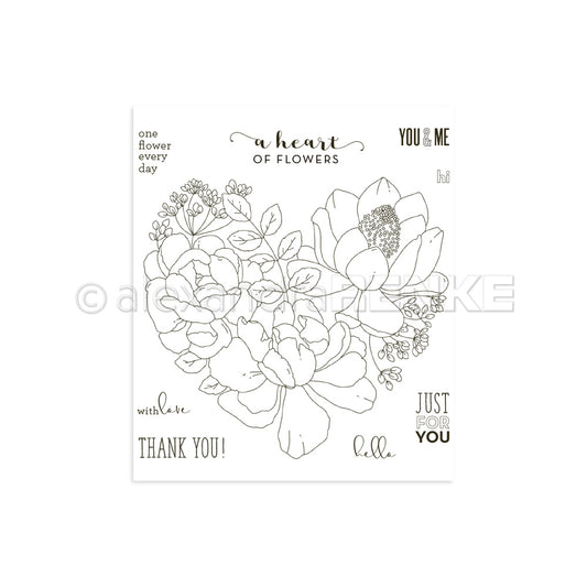 Clear Stamp 'Herz aus Blumen'