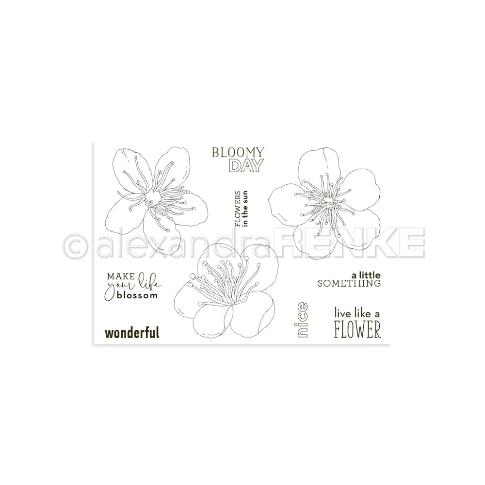 Clear Stamp 'Drei Blüten'