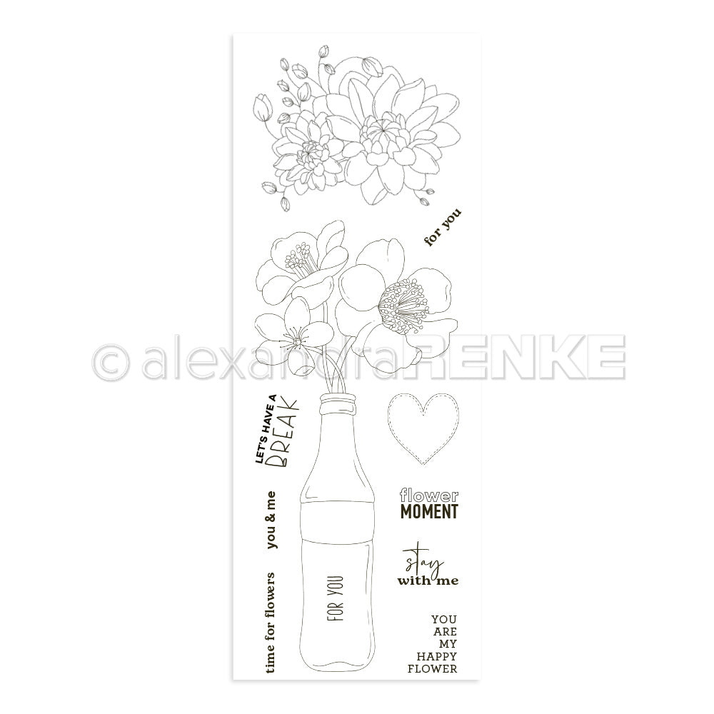 Clear Stamp 'Blumen in der Flasche'