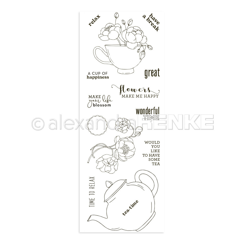Clear Stamp 'Flowers for tea'