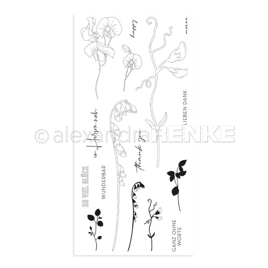 Clear Stamp 'Vetch Flowers Happy'