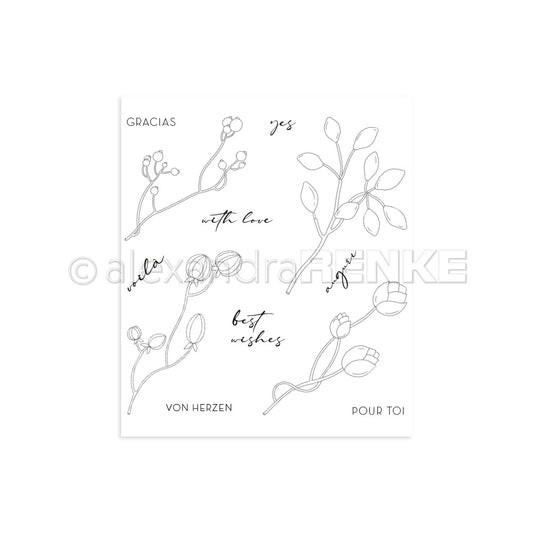 Clear Stamp 'Bud Branches Gracias'